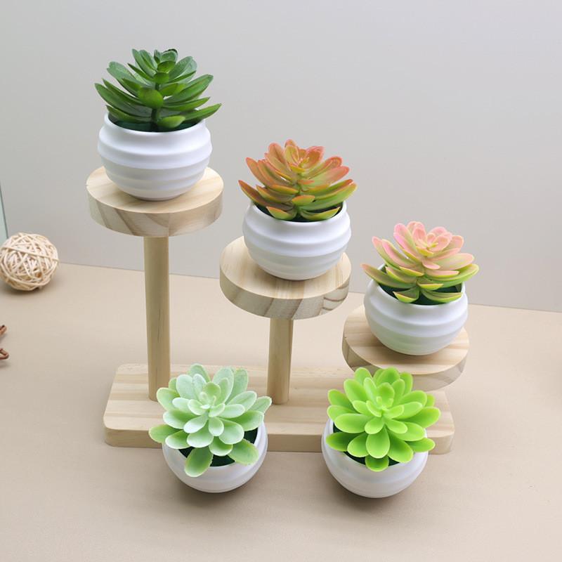 Plant Plastic Succulent Lotus Artificial Potted For Indoor Decoration And Gifts