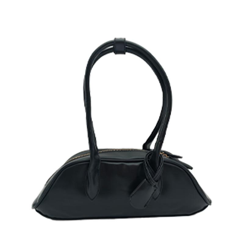 New double-arc shoulder tote bag women's high-value Boston bowling bag commuter versatile hand-held underarm bag