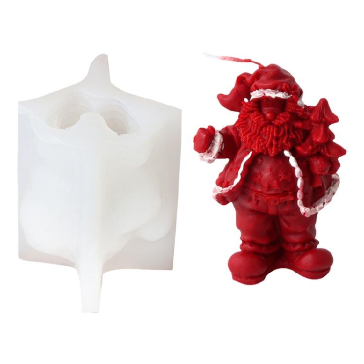 Silicone Molds Ornament Molds Santa Claus Theme Silicone Candle Molds Candle Making Supplies Silicone Texture for Candle