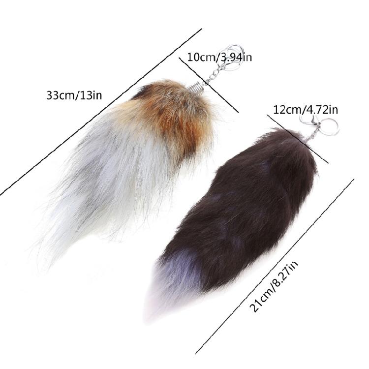 Foxtail Unisex Keyrings Alloy Material Handbag Decoration Unique Key Pendant