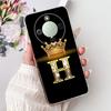 5G For Honor X70 MTN-AN00 Case For Honor X70 Cover Clear Luxury A-Z Letters Fashion Flowers Crown Soft Bumper Casing