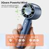 Portable Mini Handheld Fan USB Hand Fan Rechargeable Portable Outdoor Small Pocket Fan 3 Speed Mini Desk Fan with Phone Stand