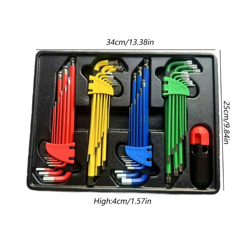 Hexagon Key Set Hexagon Wrench Screwdriver Set Hexagon Spanner Universal Wrench Key L Type with Ergonomic Handle