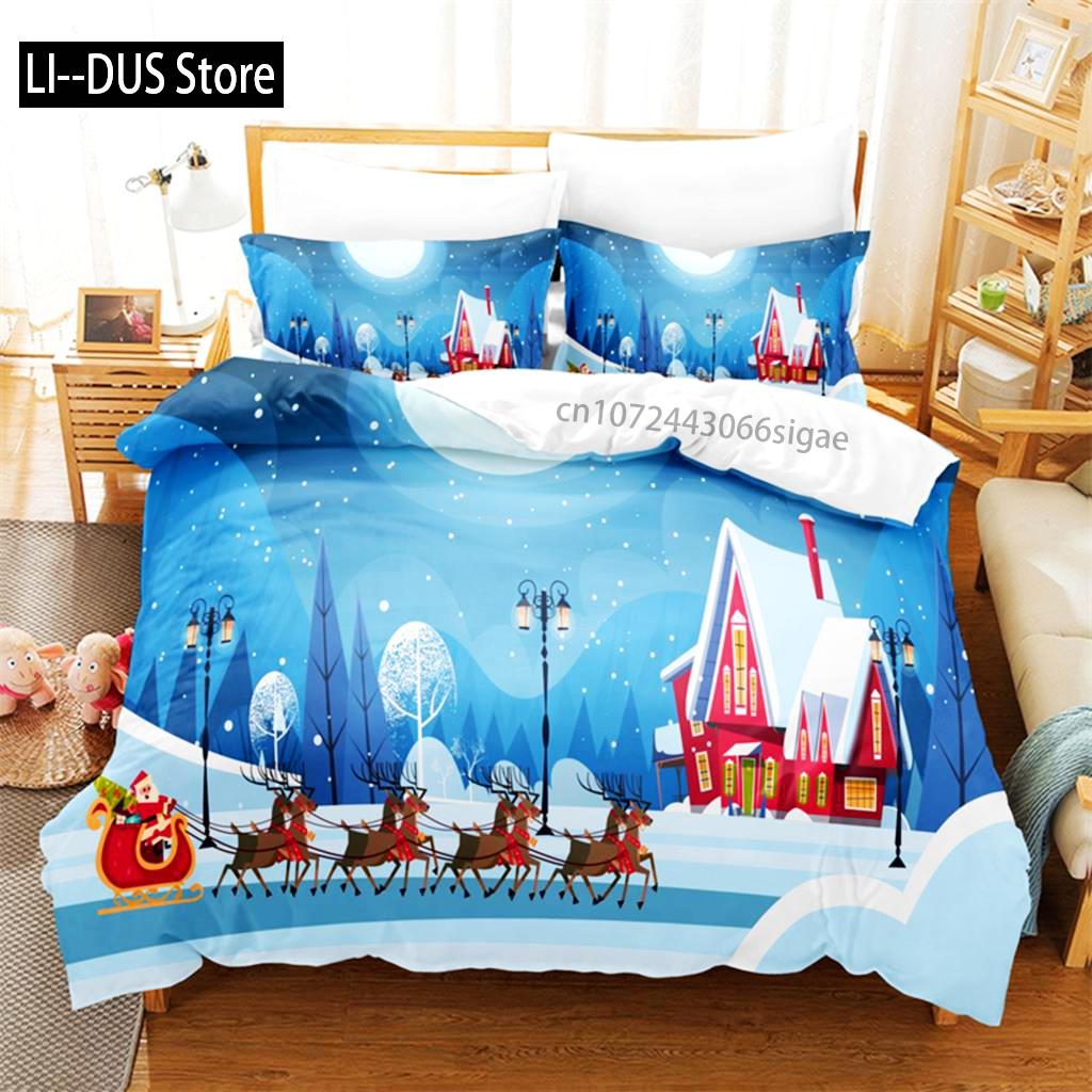 Christmas  Bedding Set Duvet Cover Set 3d Bedding Digital Printing Queen Size Bedding Sets Fashion Design