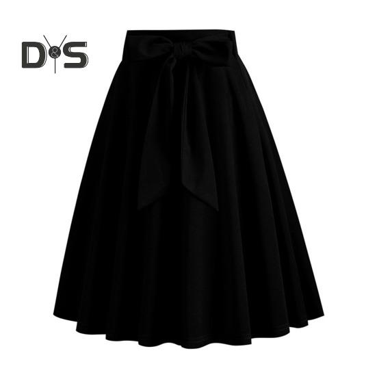 

Женская мини-юбка с высокой талией, шнуровкой, бантом, декором, короткая юбка, однотонная, трапециевидная, юбка для катания на коньках, повседневная одежда для отдыха XL чёрный