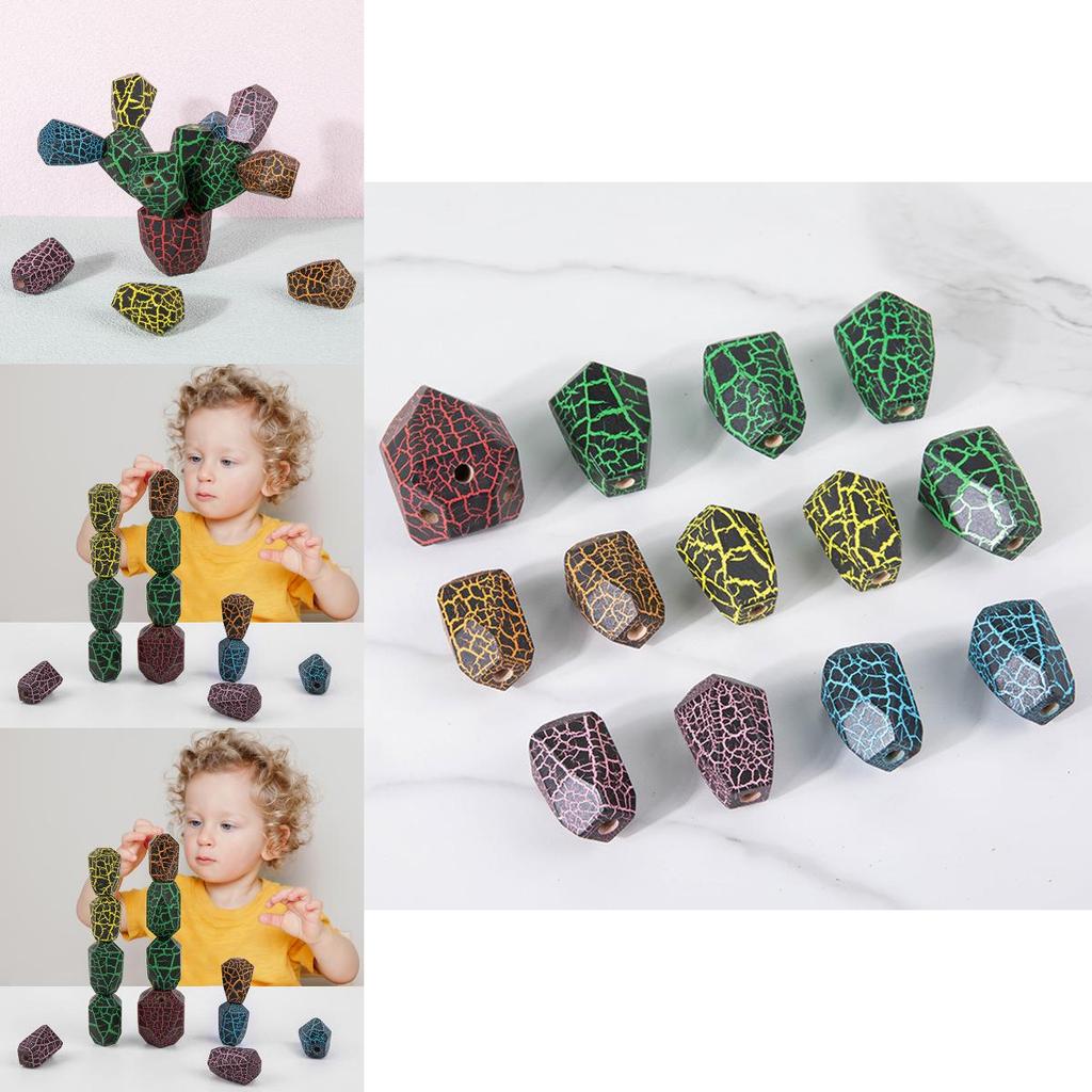 Wooden Color Stack Puzzle Set For Kids Educational Toy With Diy Fun