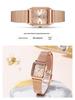 Gedi Minimalist Women's Alloy Watch - Small Square Dial, Retro Roman Numerals, Quartz, Waterproof