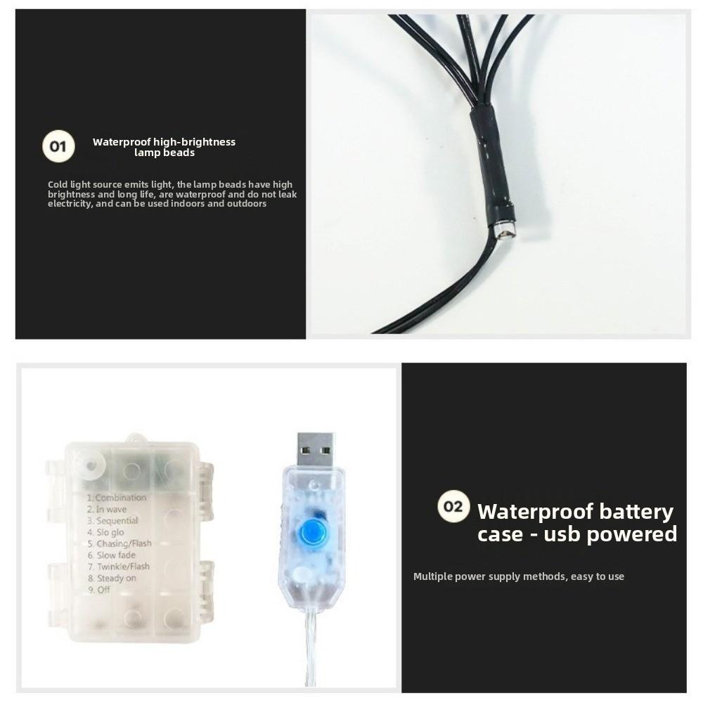 70 Lamp Spider Web Light Waterproof Haunted House Light New Party String Lighting  Atmosphere Decor