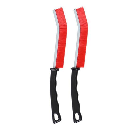 

Набор кистей для чистки щелей, 2 шт., ультратонкая щетина, глубокая очистка уголков и щелей, эргономичная ручка, щетка для труднодоступных мест красный