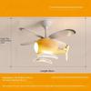 Creative and Simple New LED Helicopter Airplane Fan Chandelier Children's Bedroom Ceiling Fan Lamp