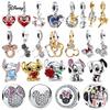 New 925 Silver Stitch Minnie and Charm Bead for 3mm Original Bracelet Necklaces, Exquisite DIY Jewelry Giftsfor