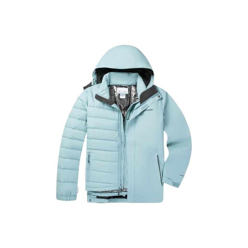 Columbia Cam Heights 2 Solid Logo Hooded Down Inner Layer 3 In 1 Outdoor Hiking Waterproof Windproof Warm Jacket Unisex Jacket XE1504-460