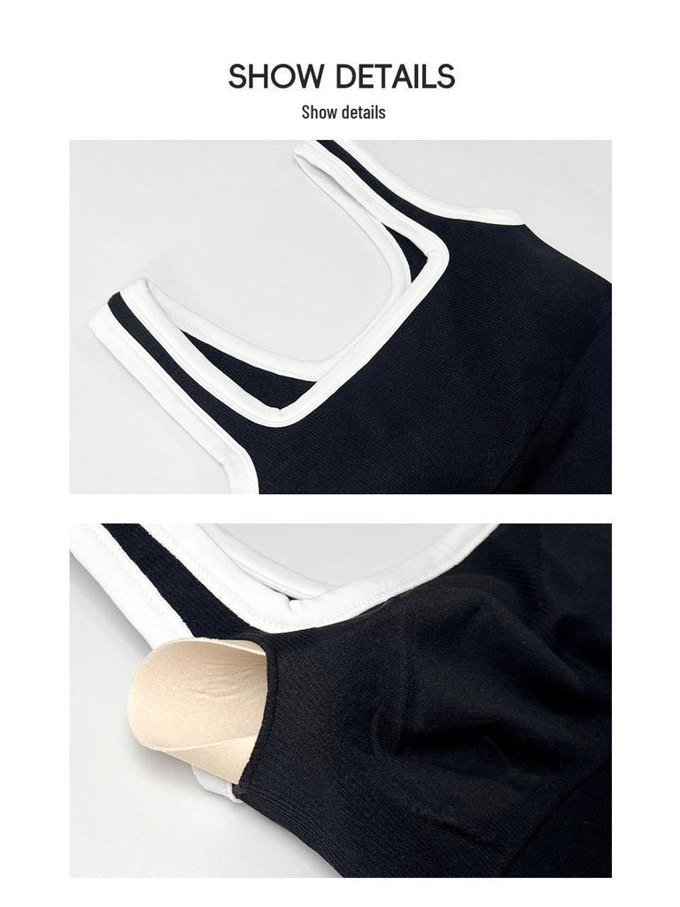 Seamless European Yoga & Dance Bodysuit with Chest Pads – Tight-fitting, Beautiful Back Design.