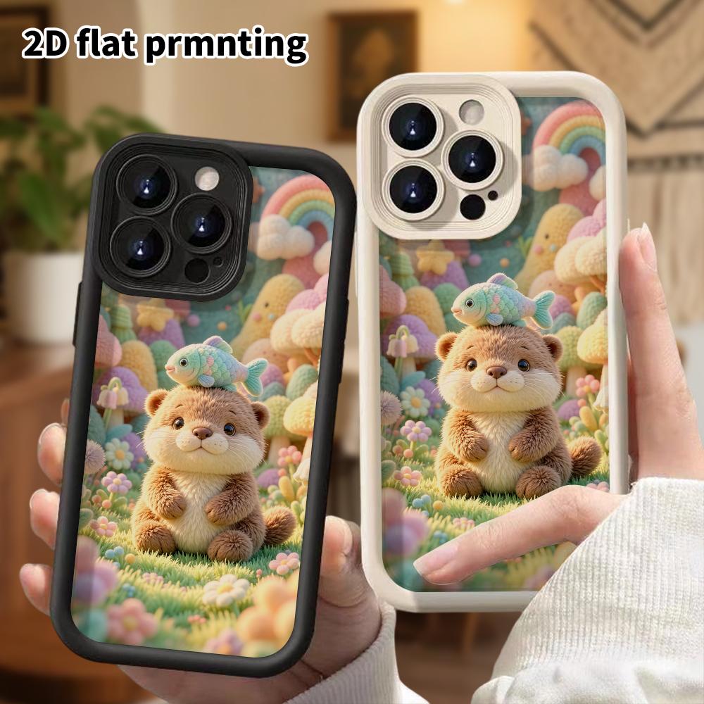 Phone Case: 2D flat, suitable for iPhone 18 17 16 15 14 13 12Pro protective case, Mushroom Forest, perfect Christmas and Halloween holiday gift