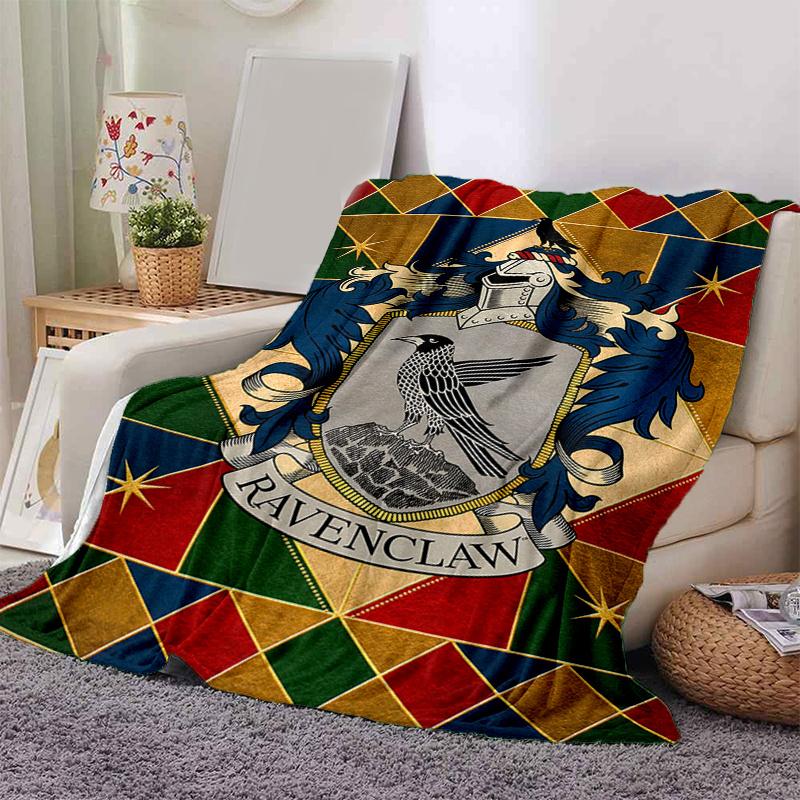 

Ravenclaw House Crest Poster - Hogwarts School of Witchcraft and Wizardry DecorPrint Blanket, Soft Blanket For Sofa Office Bed And Travellin 130cm×150cm（50in×60in）
