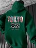 Men's "crane" Printed Sweater 13 Colors Casual Daily Drawstring Hooded Breathable and Comfortable