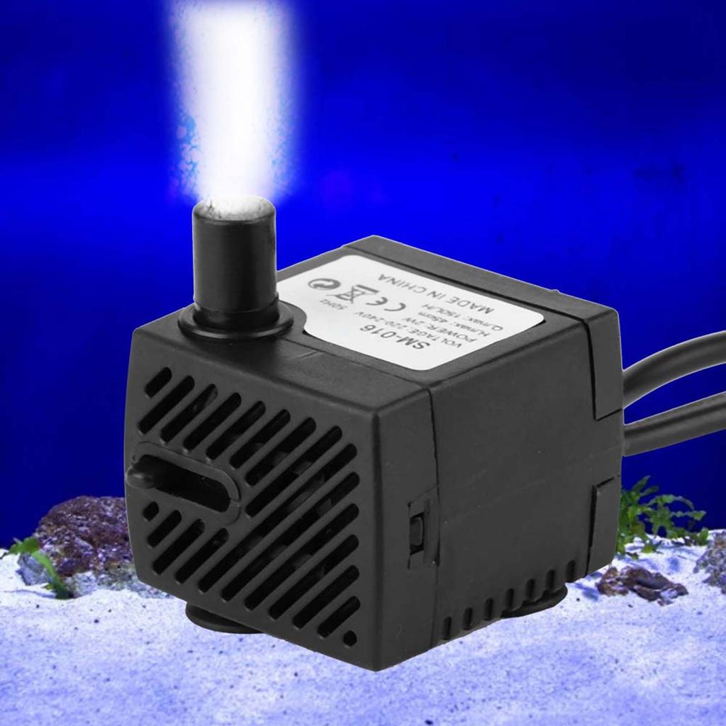 SM-016 2W Fish Tank Submersible Water Pump with 4 Colorful Lights Aquarium Filter for Rockery