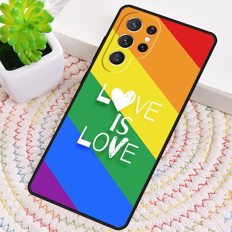 Gay Lesbian LGBT Rainbow Flag Pride Silicone Phone Case For Samsung Galaxy note 10 S26 S24 S23 S22 S21 Plus S25Ultra Capa Cover