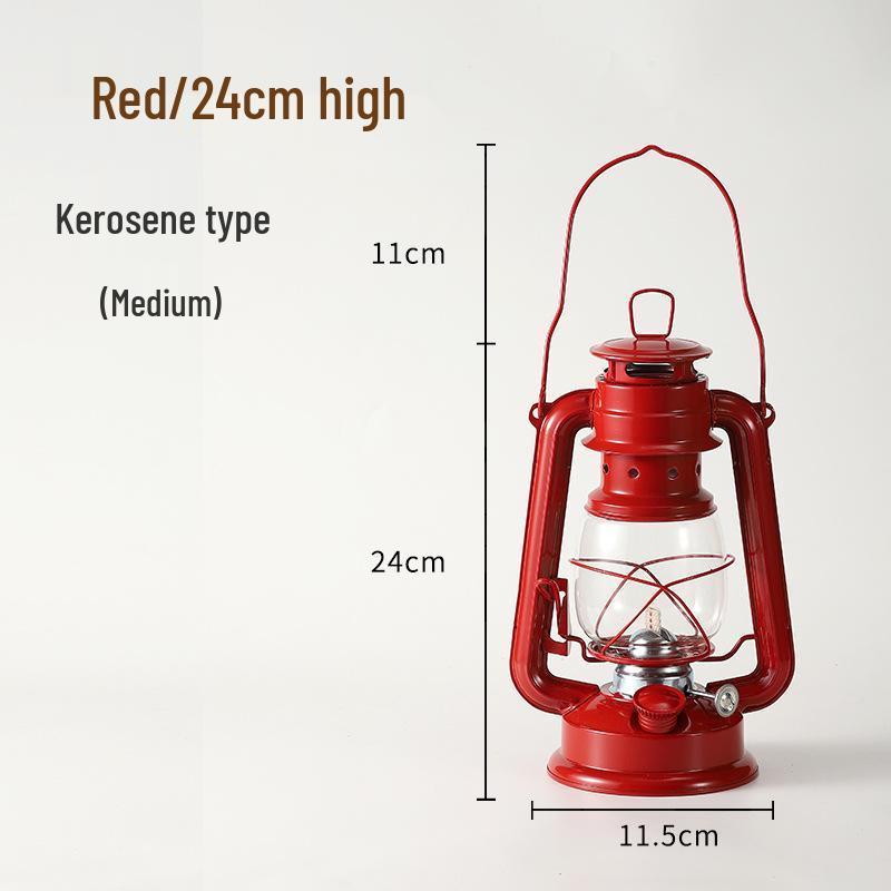 Retro Handheld Kerosene Lantern for Outdoor Camping and Decor