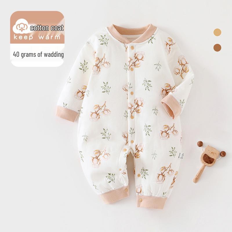 A-Class Baby Romper: Warm, Padded Spring/Autumn Cotton Jumper for Newborns Boys & Girls