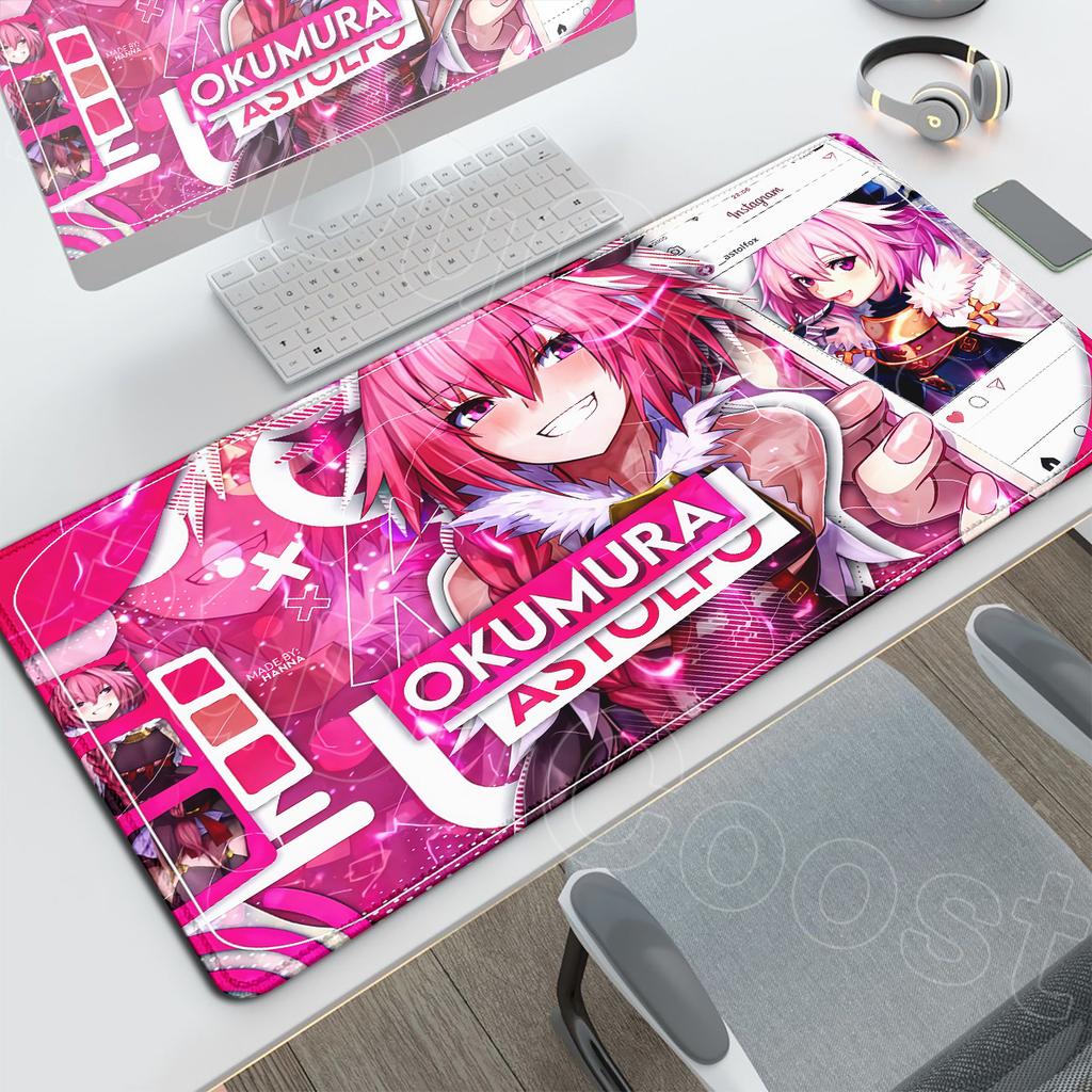 Non-slip Rubber Base Desktop Carpet Large Laptop Decoration Keyboard Mat XXL Kawaii Girl Astolfo Mouse Pad PC Gaming Accessories