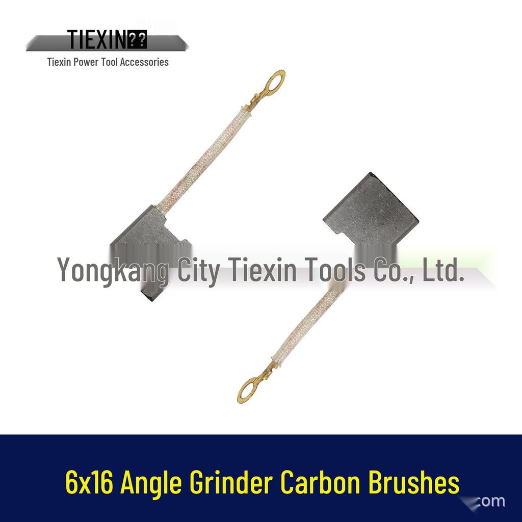 230° Angle Grinder Carbon Brush 6x16mm with Wire - Electric Tool Accessory for Polisher