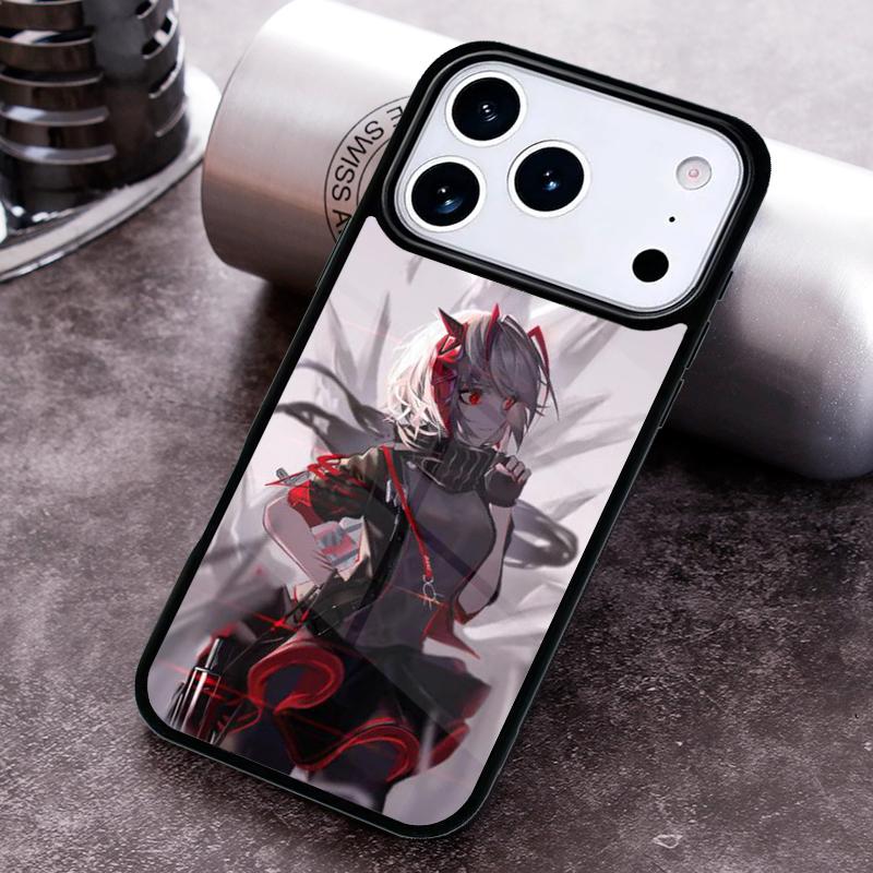 W Arknights Girl Phone Case For iPhone 17,16e,15,14,13,12,11,Mini,Pro,MAX soft Silicone Cover