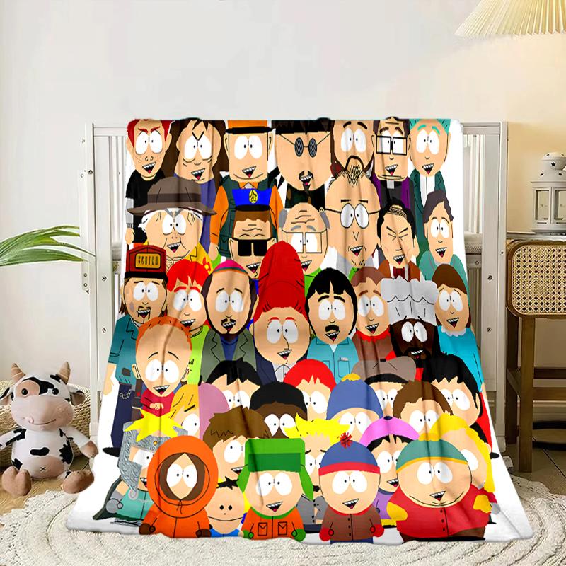 South Friends Adventure Blanket Flannel Blanket for bed, sofa, Camping, Hiking, Picnic Essentials, gift for family Fan gifts