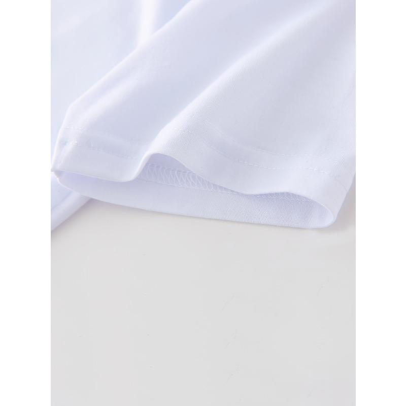 Tailles européennes Été Enfants Filles Cœur Papillon Imprimé Mode Décontracté T-shirt à Manches Courtes, Parfait pour l'Extérieur