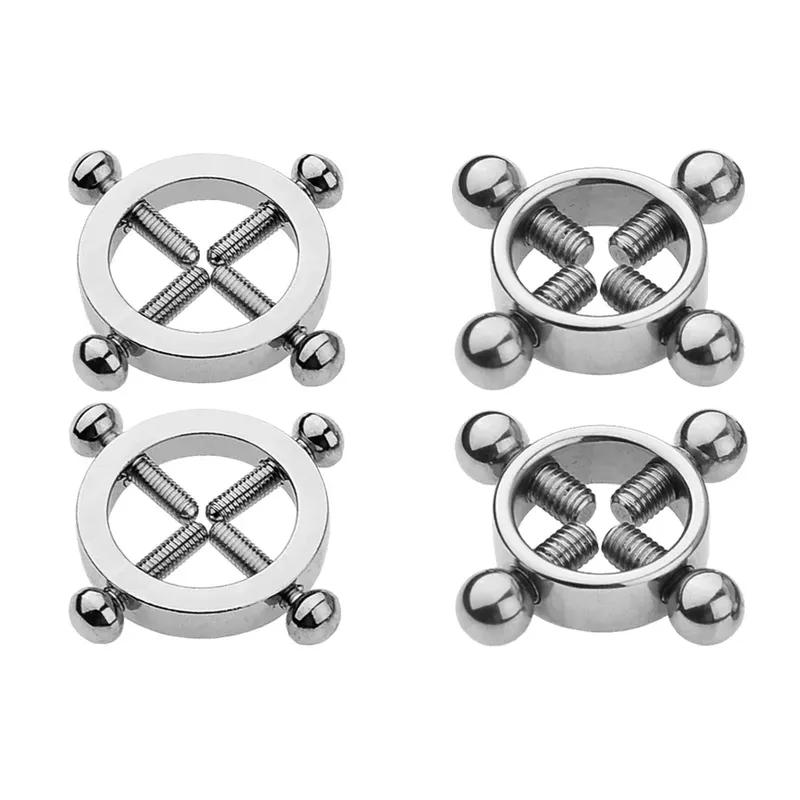 Stainless Steel Adjustable Nipple Clips Erotic Goods Nipple Stimulation Breast Bondage Restraint Bdsm Sex Toy for Woman