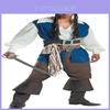 Premium Quality Adult Mens Pirate Captain Costume Cosplay Halloween Full Set Outfit