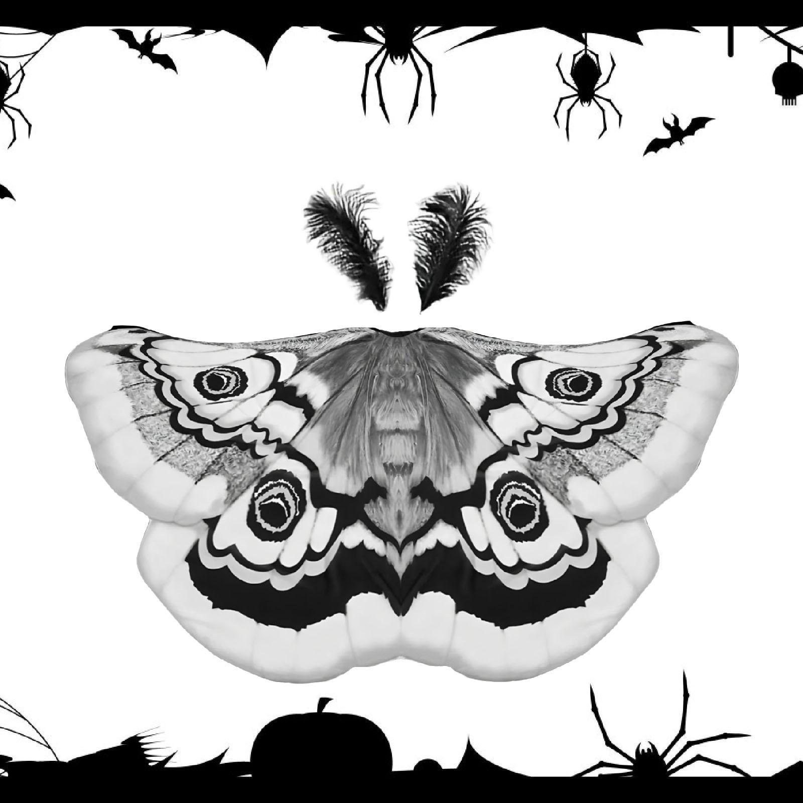 Хэллоуин Накидка-бабочка Косплей Костюм Аксессуары для Дня рождения Маскарадной вечеринки Gray