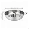 Divided Pot with Ladles Stainless Steel TwoFlavor Cookware for Families,