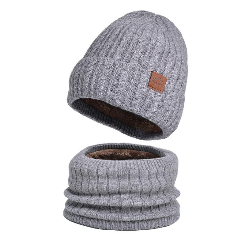 Winter Knit Hat Scarf Gloves Bundle With Lining Breathable Windproof For Casual Outdoor Use