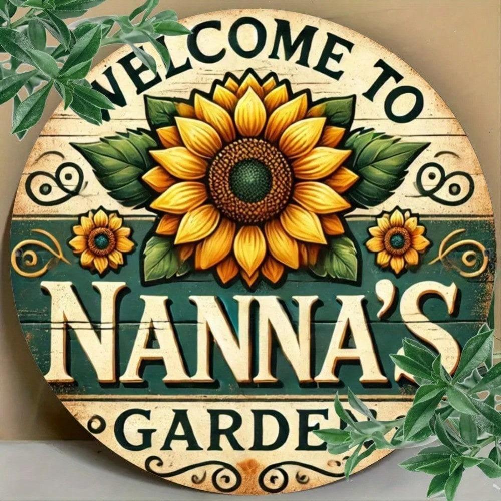 Vintage Metal Sunflower Wall Decor Garden Wreath Home Gift