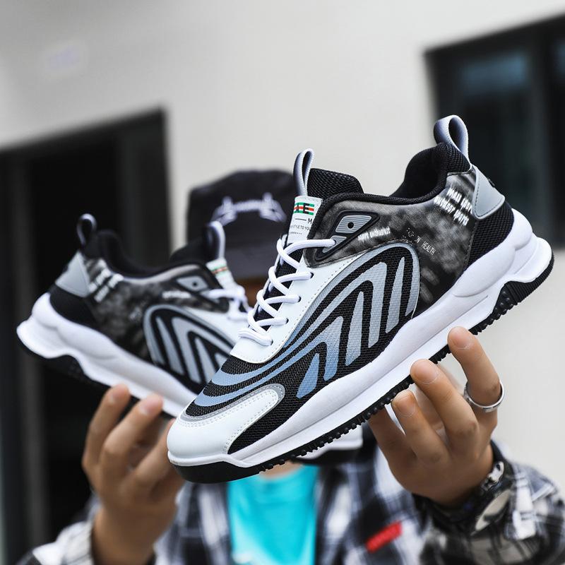 Fall New Men's Sports Leisure Flying Mesh Shoes Men's Trend Lace-up Student Men's Shoes