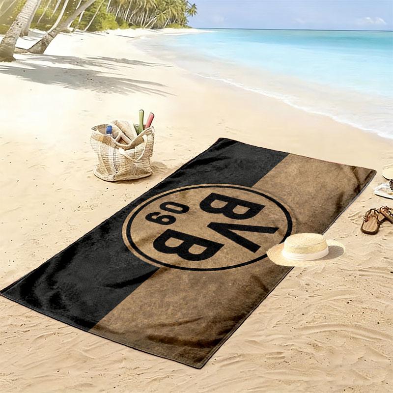 BVB Print Beach Towel, Large Soft Quick Dry Towel for Beach Camping Swimming