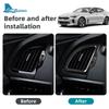 Real Hard Carbon Fiber Cover For Kia Stinger 2018      LHD Car trument AC Outlet Vent Frame Interior Trim