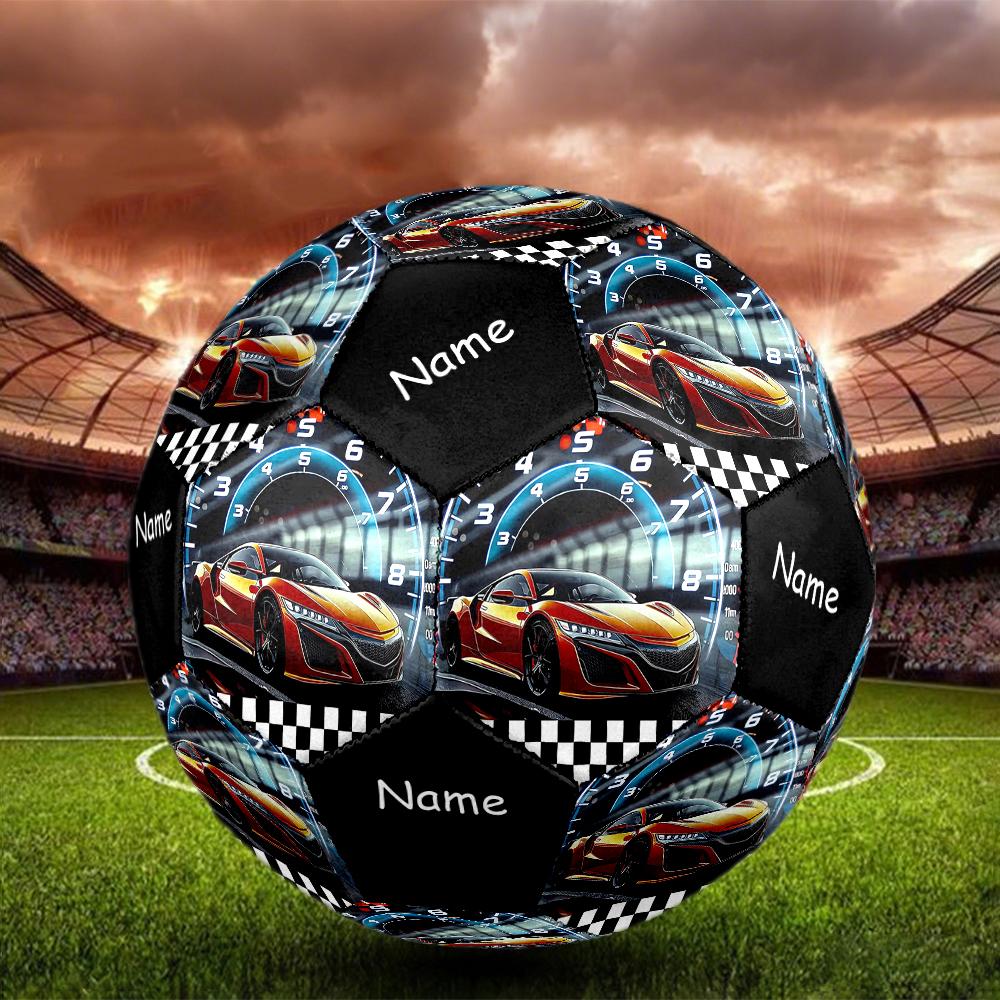 Custom Name Racing Theme Size 5 Soccer Ball, Suitable for Both Indoor and Outdoor Matches, a Gift Suitable for Everyone.