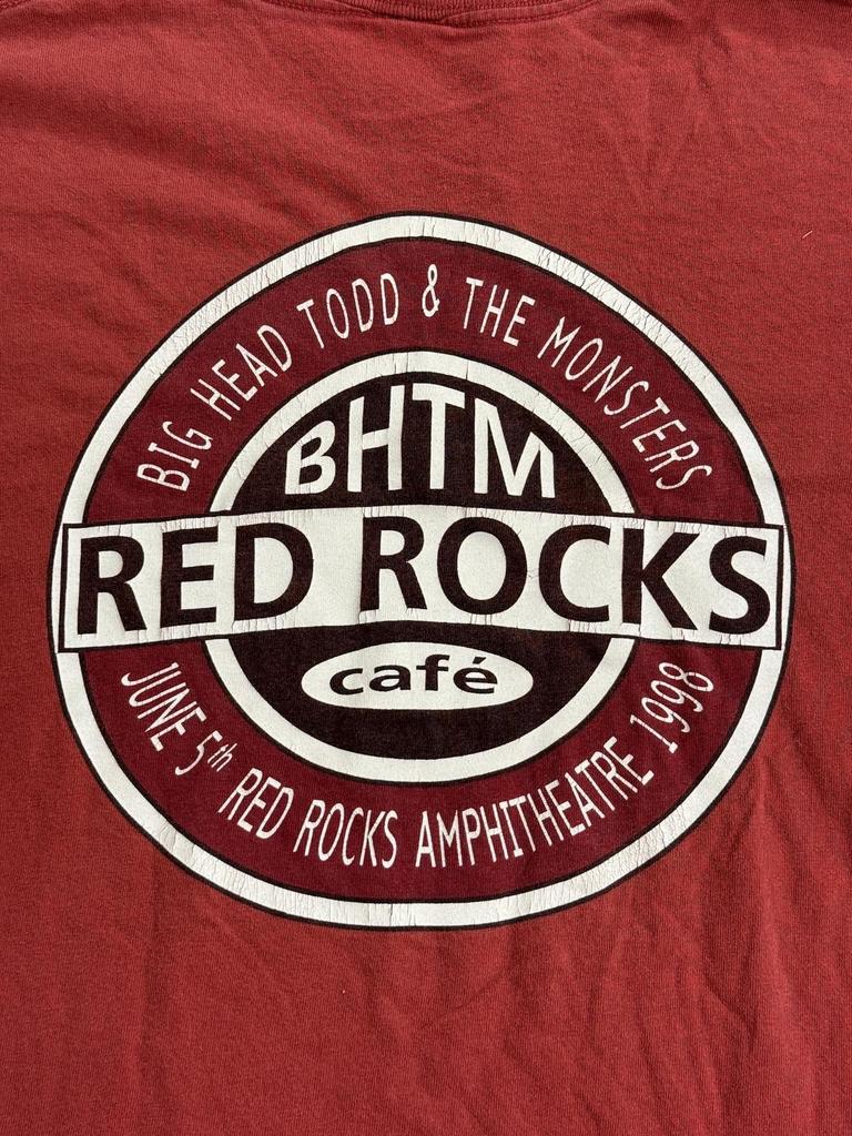 Vintage Big Head Todd and the Monsters Band T-Shirt Red Rocks L
