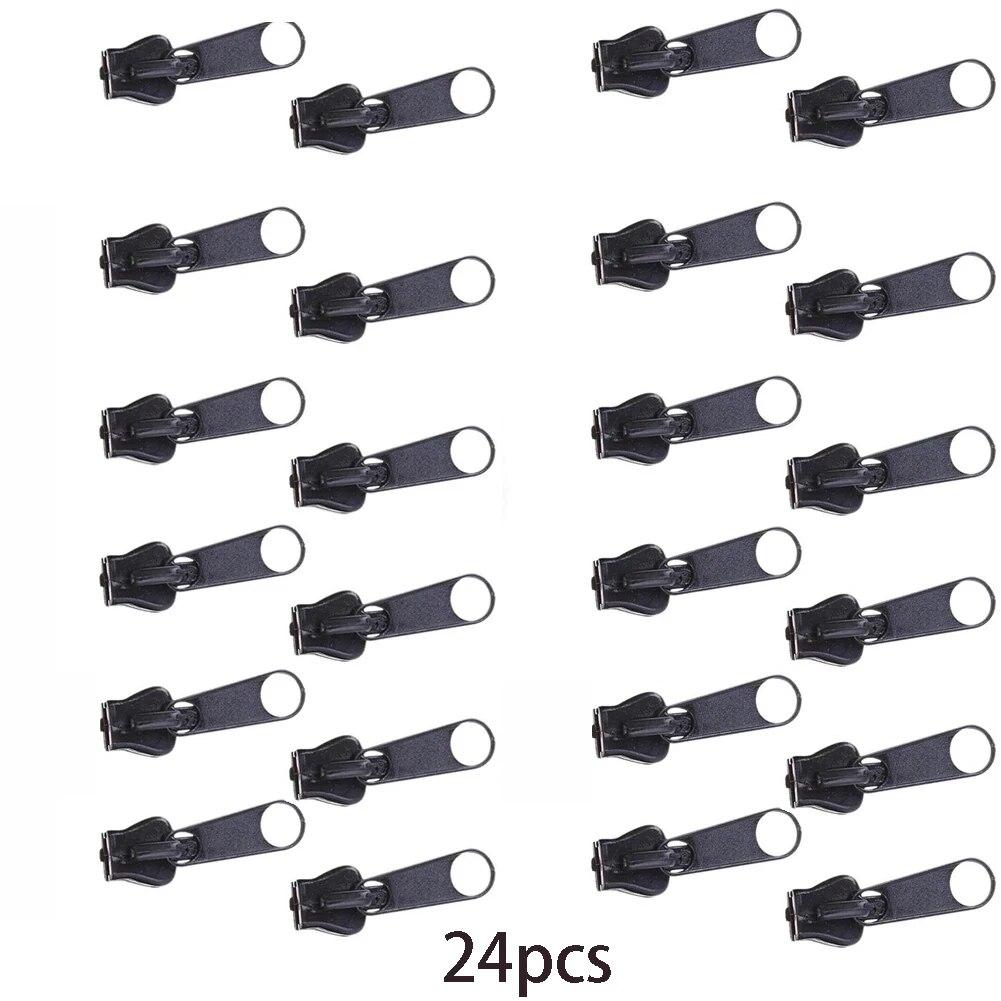 6/12/24pcs Sewing DIY Detachable Zipper Head Zipper Practical Convenient Sturdy Bag Handbag Suitcase Backpack Tent
