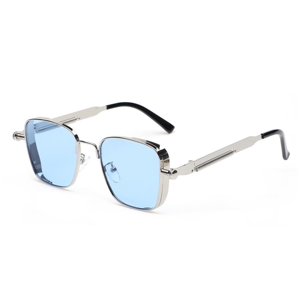 New Vintage Metal Steampunk Sunglasses Men Women Square Sun Glasses For Men Women Retro Brand Gradient Shades Male Female UV400