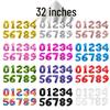 32-Inch Gold Number-Shaped Foil Balloons for Decorations