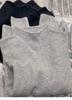 Don't Miss Out! Women's Slim-Fit High-Neck Grey Sweater with Base Layer – Warm, Knitted Autumn/Winter Style Top.