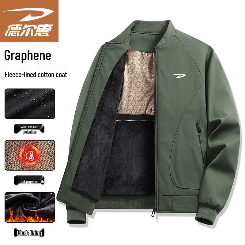 Deerhui Men's Graphene-Lined Winter Windproof Jacket