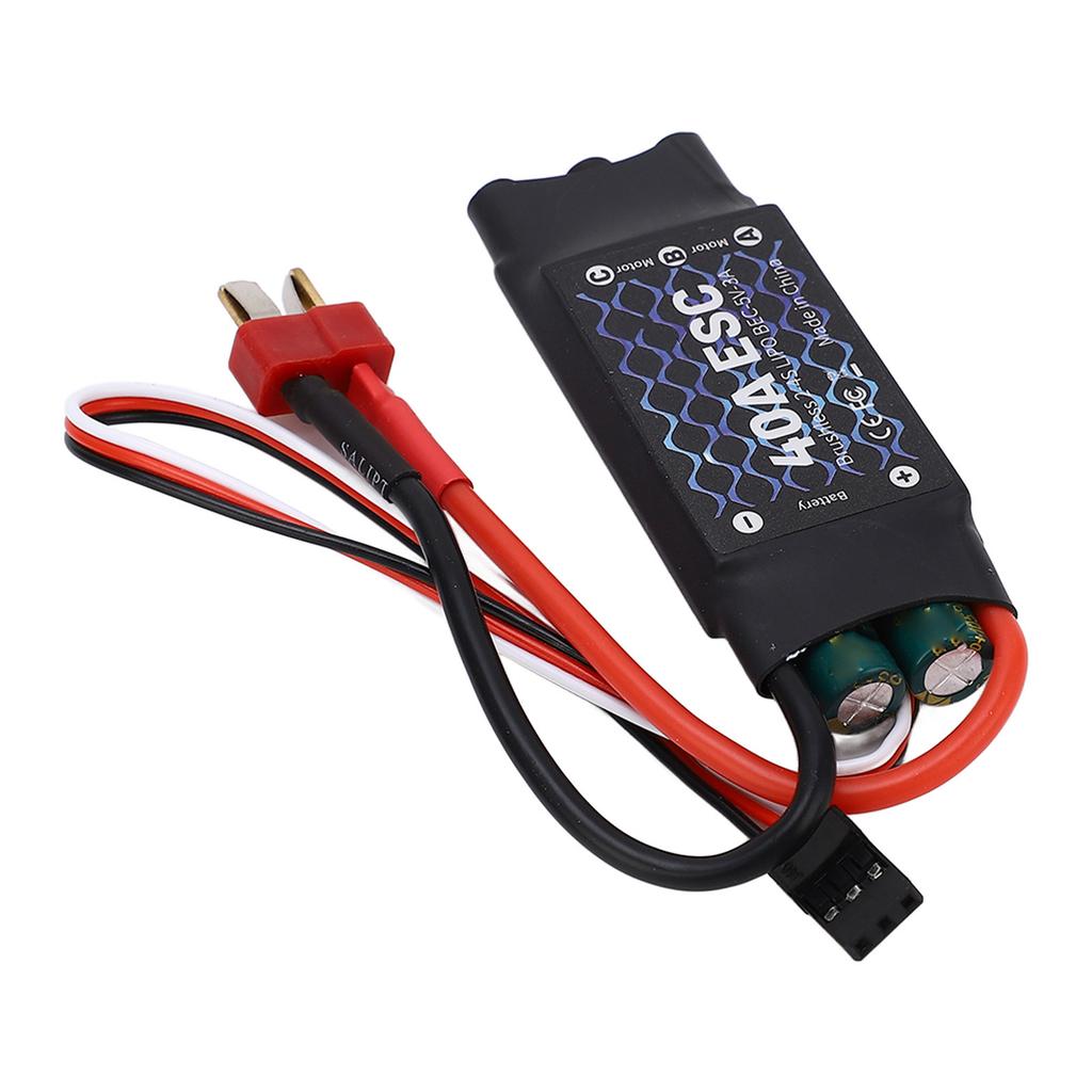 40A Brushless ESC 2?4S 5V 3A BEC Electric Speed Controller with Male T Plug for RC Fixed Wing Aircraft for F450 Quad Rotor Drone