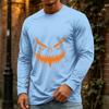 Men's Casual Long Sleeve Neck T-Shirt for Halloween