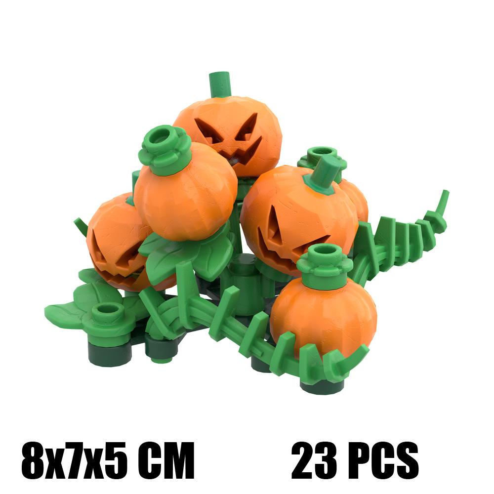 Hell'S Gate Small Particles Building Block Scene Fence Landscape Halloween Haunted House Modular Ornament