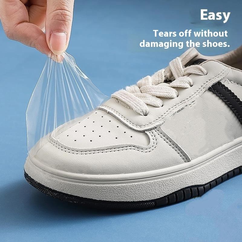 30/60Pcs Shoe Toe Rain Stickers Clear Films Shoe Head Stain Removal Wear Resistant Dirt Resistant Waterproof Shoe Stickers