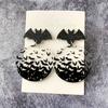 Acrylic Clear Ear Studs Halloween Bat Charm Earrings Stylish Party Gift Gothic Ear Rings Ear Jewelry for Horror Festival